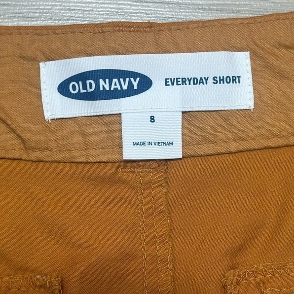 Old Navy Mid Rise Everyday Shorts with Pockets Size 8 Cotton Spandex Rust - Picture 5 of 6